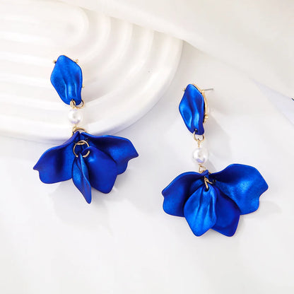 1 Pair Simple Style Leaf Stoving Varnish Arylic Drop Earrings