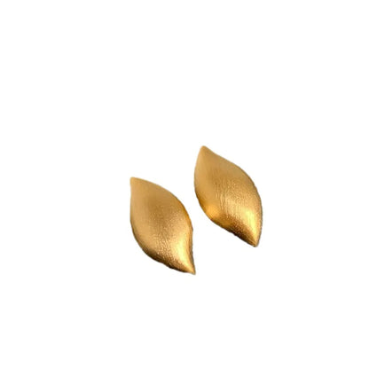 1 Pair Simple Style Leaves Plating Alloy Ear Studs