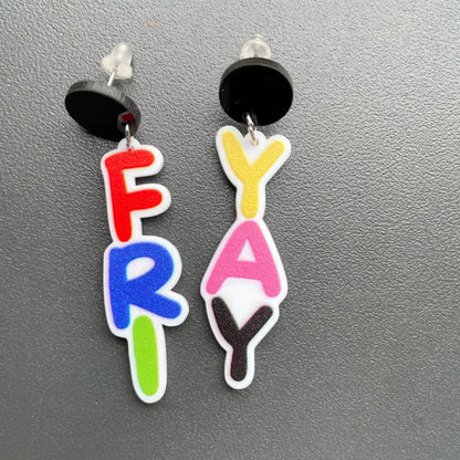 1 Pair Simple Style Letter Arylic Patchwork Women'S Earrings