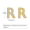 1 Pair Simple Style Letter Inlay Copper Zircon Ear Studs