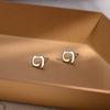 1 Pair Simple Style Letter Snowflake Copper Plated Women's Ear Studs