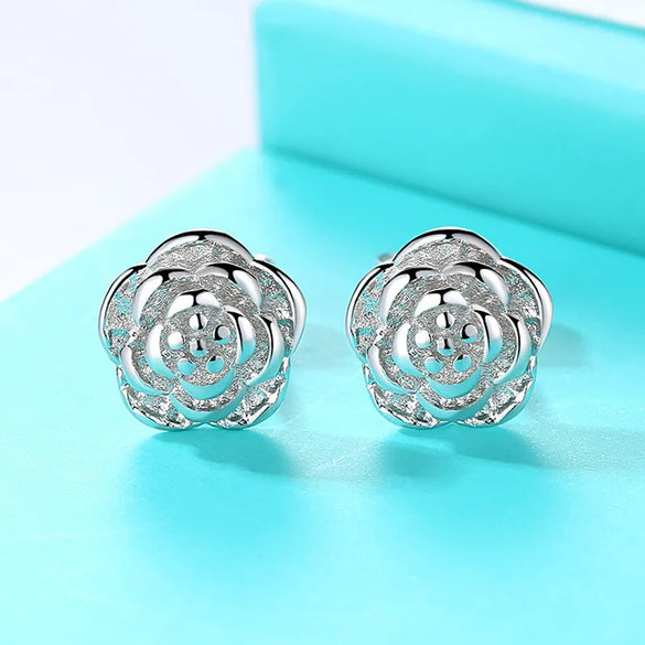 1 Pair Simple Style Letter Snowflake Copper Plated Women's Ear Studs