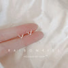 1 Pair Simple Style Letter Snowflake Copper Plated Women's Ear Studs