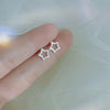 1 Pair Simple Style Letter Snowflake Copper Plated Women's Ear Studs
