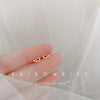 1 Pair Simple Style Letter Snowflake Copper Plated Women's Ear Studs