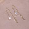 1 Pair Simple Style Moon Alloy Plating Inlay Artificial Pearls Rhinestones Women'S Drop Earrings