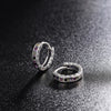 1 Pair Simple Style Multicolor Sterling Silver Inlay Zircon Hoop Earrings