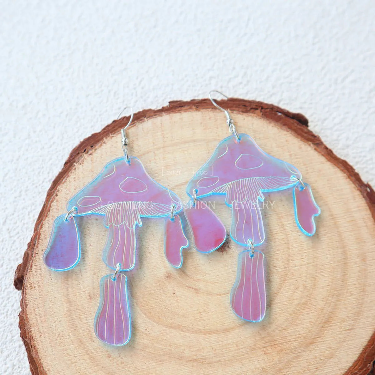 1 Pair Simple Style Mushroom Arylic Drop Earrings