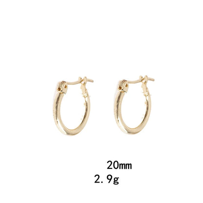 1 Pair Simple Style Oval Plating Alloy Earrings