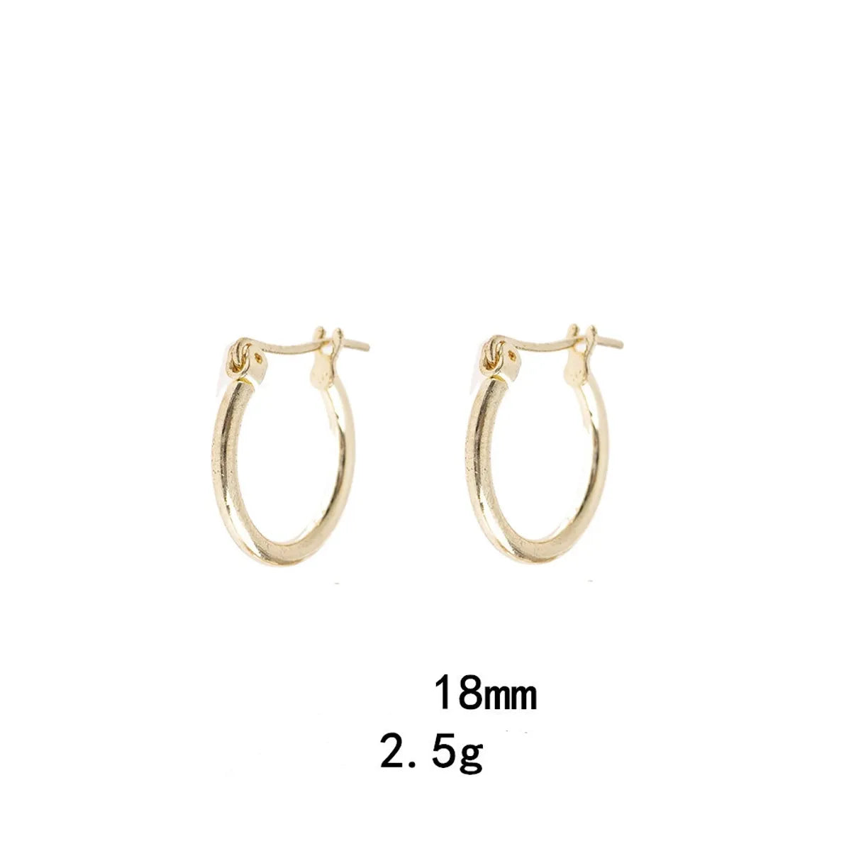 1 Pair Simple Style Oval Plating Alloy Earrings