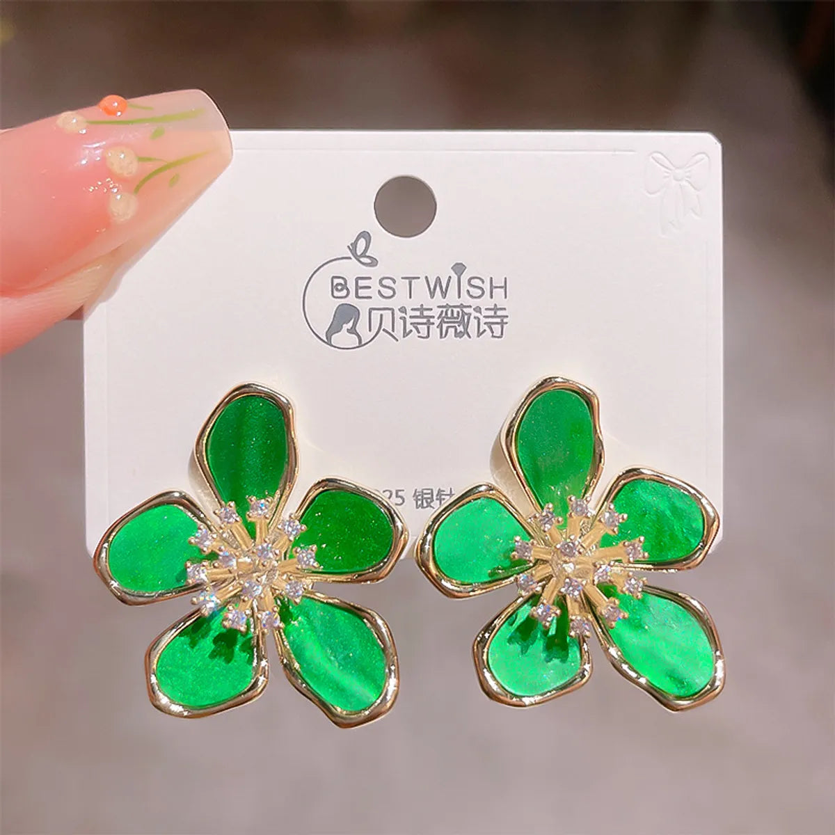 1 Pair Simple Style Petal Plating Copper Gold Plated Drop Earrings