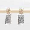 1 Pair Simple Style Rectangle Inlay Mixed Materials Glass Drop Earrings