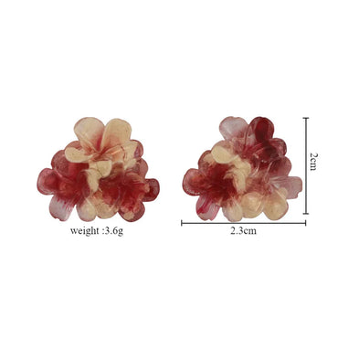 1 Pair Simple Style Roman Style Flower Resin Ear Studs