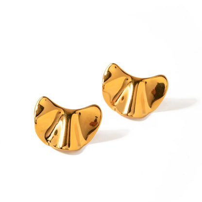 1 Pair Simple Style Roman Style Irregular Plating Stainless Steel 18k Gold Plated Ear Studs