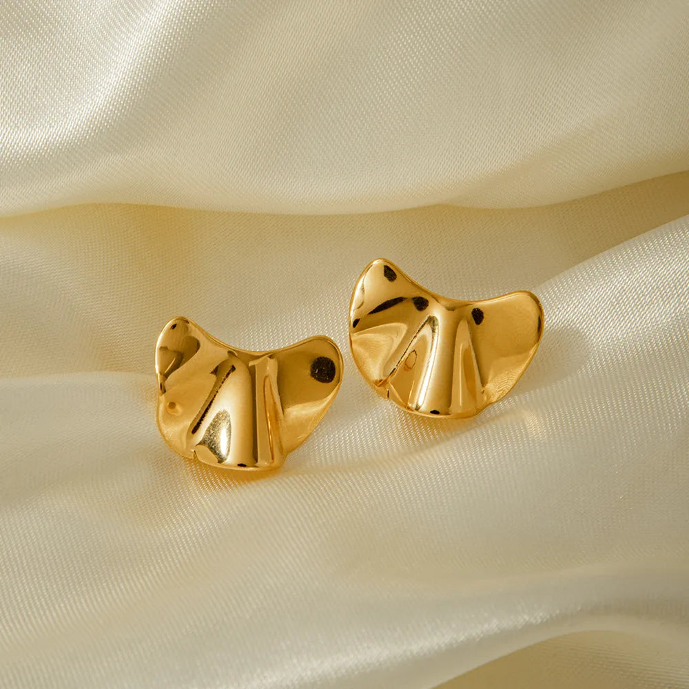 1 Pair Simple Style Roman Style Irregular Plating Stainless Steel 18k Gold Plated Ear Studs