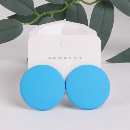 1 Pair Simple Style Round Arylic Women'S Earrings