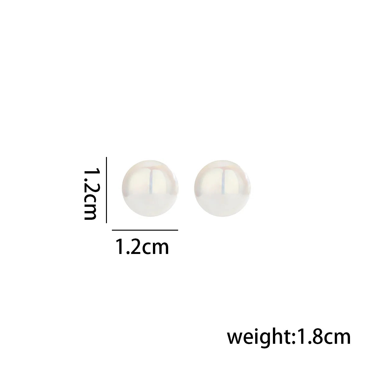 1 Pair Simple Style Round Copper Ear Studs