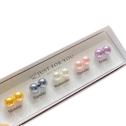 1 Pair Simple Style Round Imitation Pearl Ear Studs