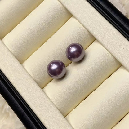 1 Pair Simple Style Round Imitation Pearl Ear Studs