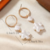 1 Pair Simple Style Round Inlay Alloy Pearl Gold Plated Drop Earrings