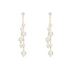 1 Pair Simple Style Round Inlay Alloy Pearl Zircon Drop Earrings