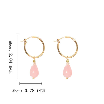 1 Pair Simple Style Round Plating Copper 18k Gold Plated Earrings