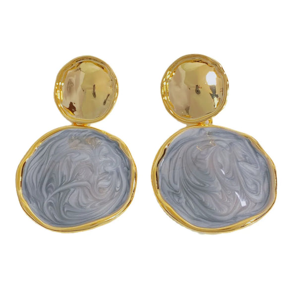 1 Pair Simple Style Round Plating Copper Drop Earrings