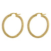 1 Pair Simple Style Round Plating Inlay Copper Zircon 18k Gold Plated Hoop Earrings Ear Studs