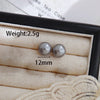 1 Pair Simple Style Round Plating Inlay Freshwater Pearl Artificial Pearls Gold Plated Ear Studs