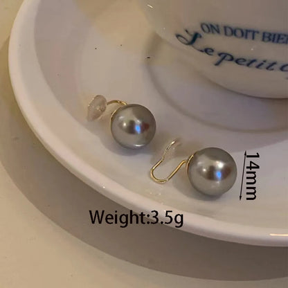 1 Pair Simple Style Round Plating Inlay Freshwater Pearl Artificial Pearls Gold Plated Ear Studs