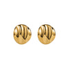 1 Pair Simple Style Round Plating Stainless Steel 18k Gold Plated Ear Studs
