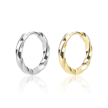 1 Pair Simple Style Round Plating Stainless Steel 18k Gold Plated Earrings