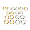 1 Pair Simple Style Round Plating 201 Stainless Steel 18K Gold Plated Hoop Earrings