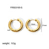 1 Pair Simple Style Round Plating 201 Stainless Steel 18K Gold Plated Hoop Earrings