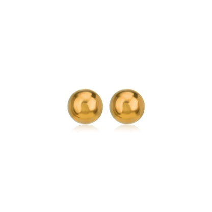 1 Pair Simple Style Round Plating Stainless Steel Ear Studs