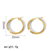 1 Pair Simple Style Round Polishing Plating 304 Stainless Steel Earrings