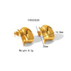 1 Pair Simple Style Semicircle Zebra Irregular Side Stripe 304 Stainless Steel 18K Gold Plated Ear Studs