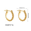 1 Pair Simple Style Shiny Cross Circle Inlay 304 Stainless Steel Zircon Earrings