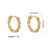 1 Pair Simple Style Shiny Cross Circle Inlay 304 Stainless Steel Zircon Earrings