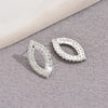 1 Pair Simple Style Shiny Geometric Inlay Alloy Glass Rhinestones Ear Studs