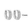 1 Pair Simple Style Shiny Round Inlay Copper Zircon Earrings