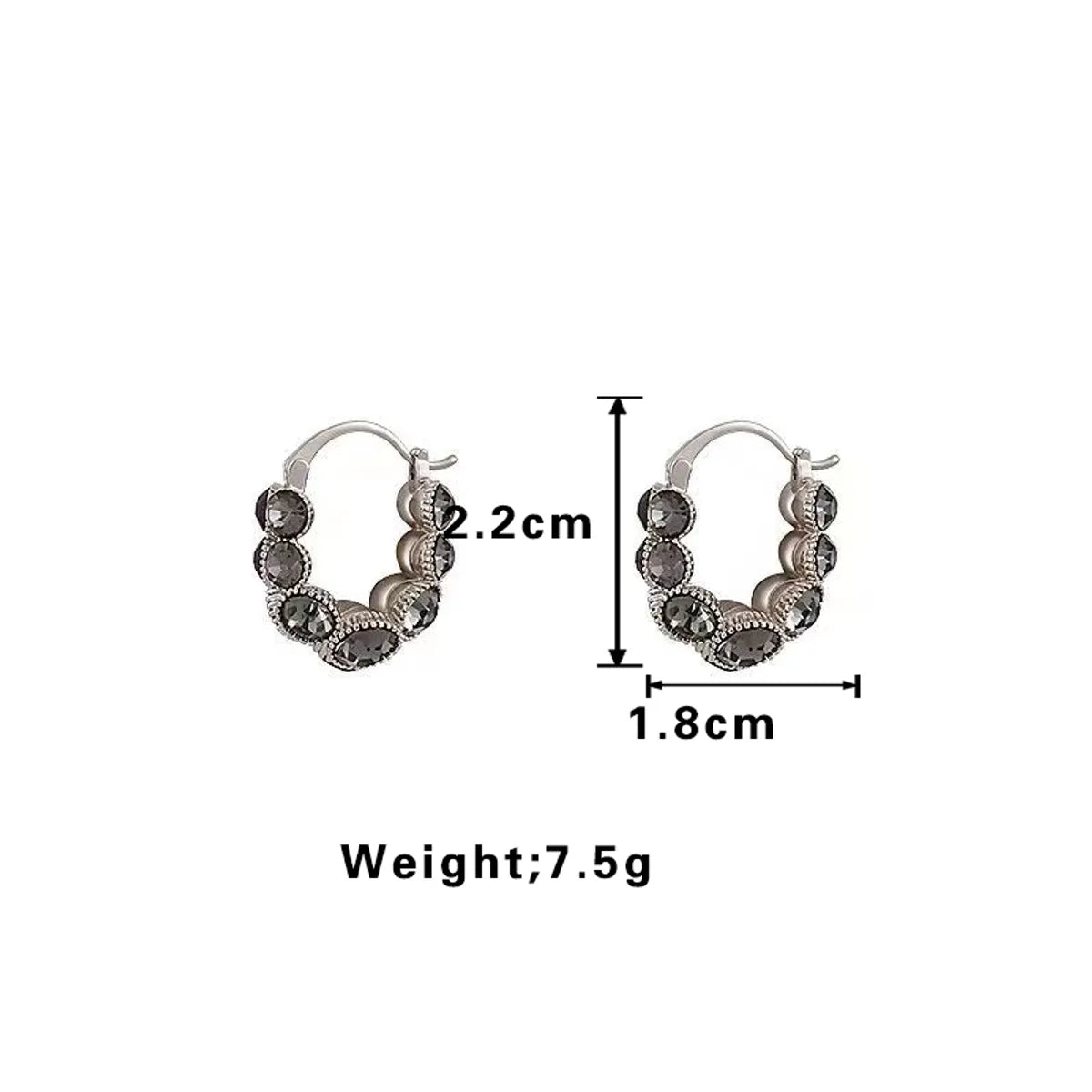 1 Pair Simple Style Shiny Round Plating Inlay Alloy Rhinestones Gold Plated Earrings