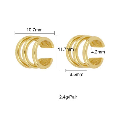 1 Pair Simple Style Shiny Solid Color Plating Inlay Copper Zircon 18k Gold Plated Earrings