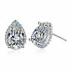 1 Pair Simple Style Shiny Water Droplets Inlay Copper Zircon Ear Studs