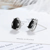 1 Pair Simple Style Shiny Water Droplets Inlay Copper Zircon Ear Studs