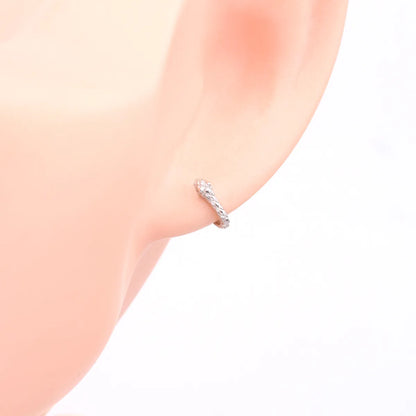 1 Pair Simple Style Snake Plating Sterling Silver Gold Plated Ear Studs