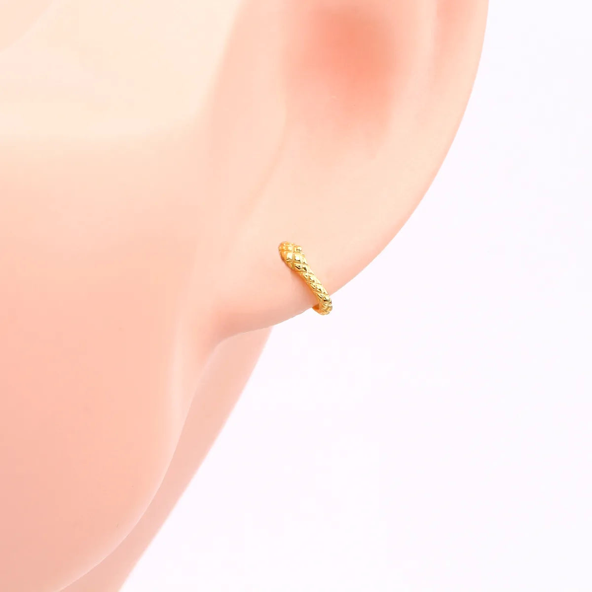 1 Pair Simple Style Snake Plating Sterling Silver Gold Plated Ear Studs