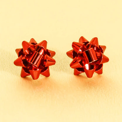 1 Pair Simple Style Snowflake Irregular Alloy Ear Studs