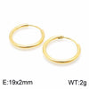 1 Pair Simple Style Solid Color 304 Stainless Steel 18K Gold Plated Earrings