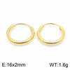 1 Pair Simple Style Solid Color 304 Stainless Steel 18K Gold Plated Earrings